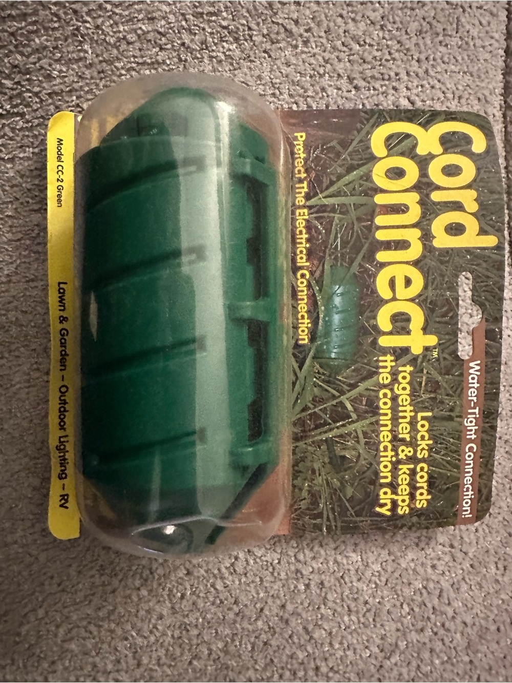 Brand NEW in BOX Cord Connect Green Waterproof Cord Connector